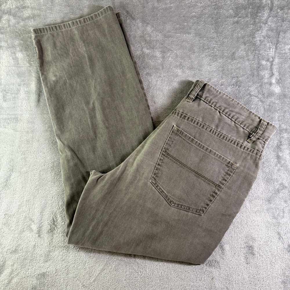 Tommy Bahama Mens Classic Fit Straight Leg Jean Pants Olive 35x30 Cotton Casual